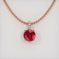 1.51 Ct. Ruby Pendant, 14K Rose Gold 1