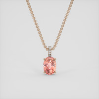3.02 Ct. Padparadscha Sapphire Pendant, 14K Rose Gold 1