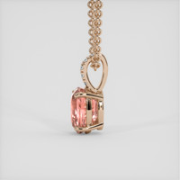 3.02 Ct. Padparadscha Sapphire Pendant, 14K Rose Gold 3