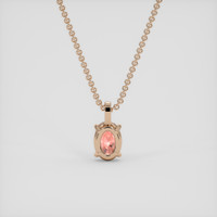 3.02 Ct. Padparadscha Sapphire Pendant, 14K Rose Gold 4
