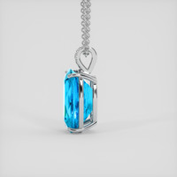 15.01 Ct. Swiss Blue Topaz Pendant, Silver 3