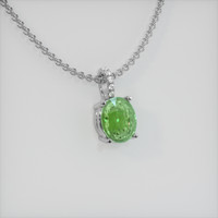 1.53 Ct. Gemstone Pendant, 14K White Gold 2