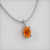 0.93 Ct. Gemstone Pendant, 14K White Gold 2