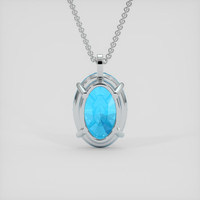 29.04 Ct. Swiss Blue Topaz Pendant, 14K White Gold 4