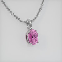 2.16 Ct. Gemstone Pendant, 14K White Gold 2