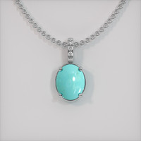 1.09 Ct. Gemstone Pendant, 14K White Gold 1