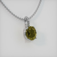 1.69 Ct. Gemstone Pendant, 14K White Gold 2