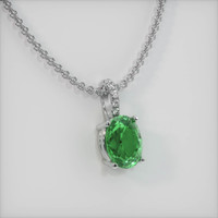 2.03 Ct. Gemstone Pendant, 14K White Gold 2