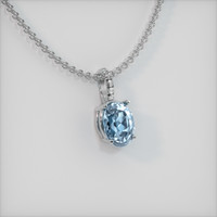 1.85 Ct. Gemstone Pendant, 14K White Gold 2