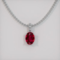 0.82 Ct. Ruby Pendant, 14K White Gold 1