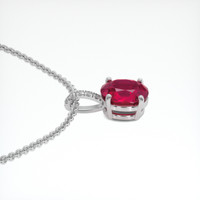 2.06 Ct. Ruby Pendant, 14K White Gold 3