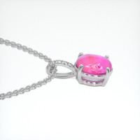 2.25 Ct. Pink Sapphire Pendant, 14K White Gold 3