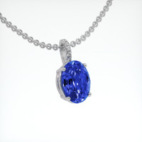 5.85 Ct. Sapphire Pendant, 18K White Gold 2