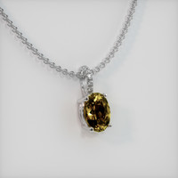 1.15 Ct. Gemstone Pendant, 18K White Gold 2