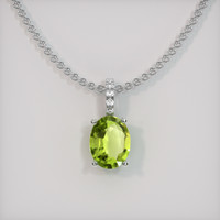 1.55 Ct. Gemstone Pendant, 18K White Gold 1