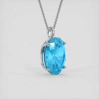 29.04 Ct. Swiss Blue Topaz Pendant, 18K White Gold 2