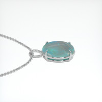 8.57 Ct. Multi Color Opal Pendant, 18K White Gold 3