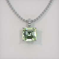 2.20 Ct. Gemstone Pendant, 18K White Gold 1