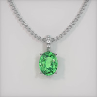 2.03 Ct. Gemstone Pendant, 18K White Gold 1