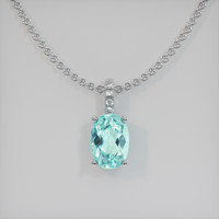 0.75 Ct. Gemstone Pendant, 18K White Gold 1