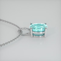 0.75 Ct. Gemstone Pendant, 18K White Gold 3