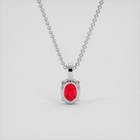 2.26 Ct. Ruby Pendant, 18K White Gold 4