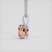 3.02 Ct. Padparadscha Sapphire Pendant, 18K White Gold 3