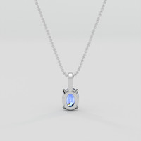 1.64 Ct. Blue Sapphire Pendant, 18K White Gold 4