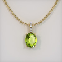 1.55 Ct. Gemstone Pendant, 14K Yellow Gold 1