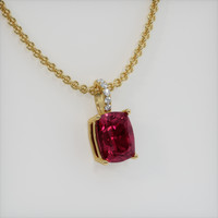 3.89 Ct. Gemstone Pendant, 14K Yellow Gold 2