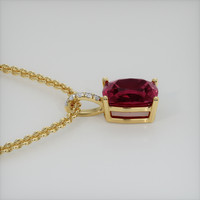 3.89 Ct. Gemstone Pendant, 14K Yellow Gold 3