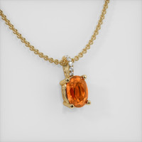 0.93 Ct. Gemstone Pendant, 14K Yellow Gold 2