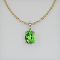 0.73 Ct. Gemstone Pendant, 14K Yellow Gold 1