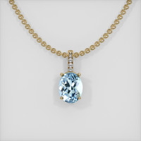 1.85 Ct. Gemstone Pendant, 14K Yellow Gold 1