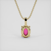 1.49 Ct. Pinkish Red Ruby Pendant, 14K Yellow Gold 4