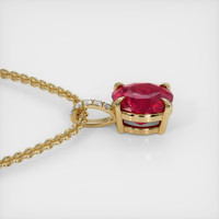 2.31 Ct. Ruby Pendant, 14K Yellow Gold 3