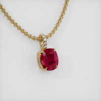 2.52 Ct. Ruby Pendant, 14K Yellow Gold 2