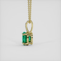 0.81 Ct. Emerald Pendant, 18K Yellow Gold 3