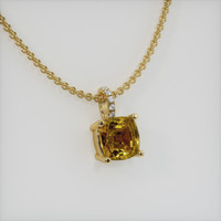 1.61 Ct. Gemstone Pendant, 18K Yellow Gold 2