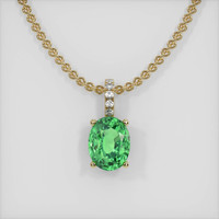 2.03 Ct. Gemstone Pendant, 18K Yellow Gold 1