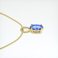 0.85 Ct. Blue Sapphire Pendant, 18K Yellow Gold 3
