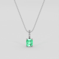 0.86 Ct. Emerald Pendant, Platinum 950 1