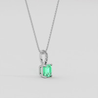 0.86 Ct. Emerald Pendant, Platinum 950 2