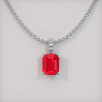 1.14 Ct. Ruby Pendant, Platinum 950 1