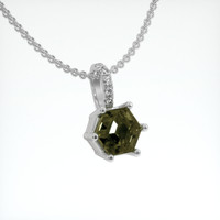1.58 Ct. Sapphire Pendant, Platinum 950 2