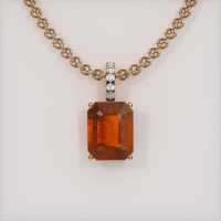 4.55 Ct. Gemstone Pendant, 14K Rose Gold 1