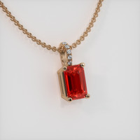 0.66 Ct. Gemstone Pendant, 14K Rose Gold 2