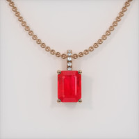 1.91 Ct. Ruby Pendant, 14K Rose Gold 1