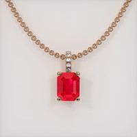1.14 Ct. Ruby Pendant, 14K Rose Gold 1