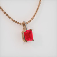 1.14 Ct. Ruby Pendant, 14K Rose Gold 2